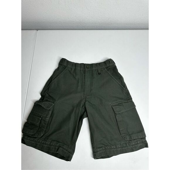Boy Scout Shorts Youth Size 8 Uniform Canvas Green Cargo Cotton/Polyester *Notes - Picture 1 of 10